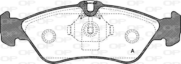 OPEN PARTS Комплект тормозных колодок, дисковый тормоз BPA0580.00